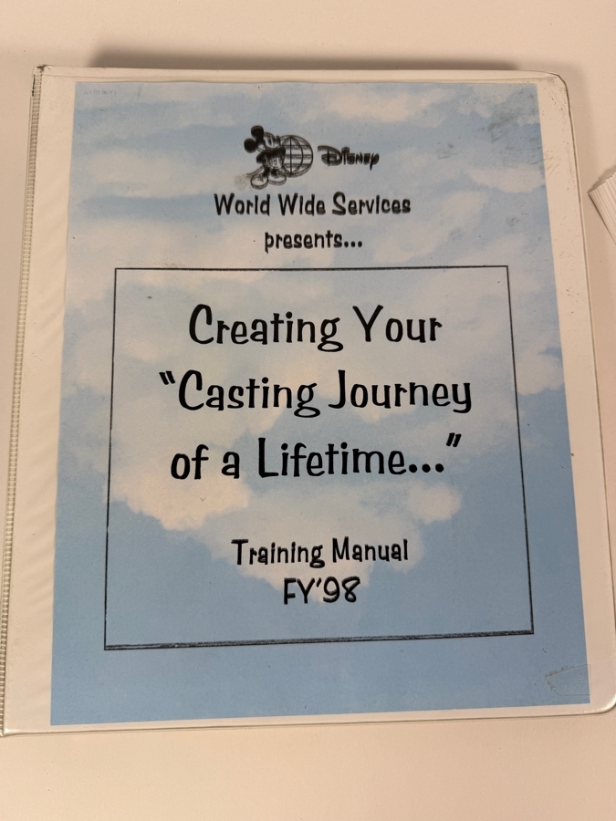 Just Added - 1998 Disney Manual On Creating Your 'Casting Journey Of A Lifetime...' And Dozens Of Copies Of A Walt Disney World Resort Cast Member Flyer [Photo 3]