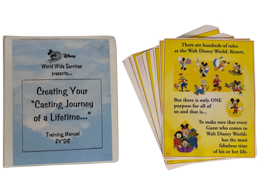 Just Added - 1998 Disney Manual On Creating Your 'Casting Journey Of A Lifetime...' And Dozens Of Copies Of A Walt Disney World Resort Cast Member Flyer