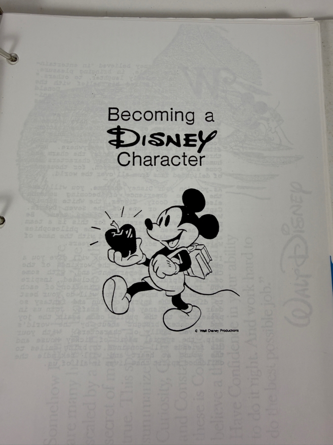 Just Added - Walt Disney World Manual For Disney Cast Members In The Character Department Showing Traits And Signatures Of Walt Disney Cast Characters [Photo 7]