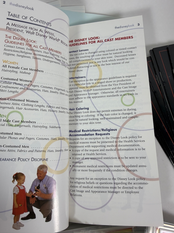 Just Added - Copies Of Walt Disney's The Disney Look Booklets, Disney Cast Member Performance Excellence Booklets And Copies Of Laminated Walt Disney World Cast Member Instructional Cards [Photo 4]