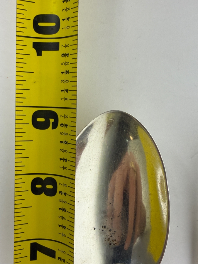 Sterling Silver Serving Spoon And Sterling Silver Fork 9'L 139.7g ($317 Melt Value) [Photo 7]