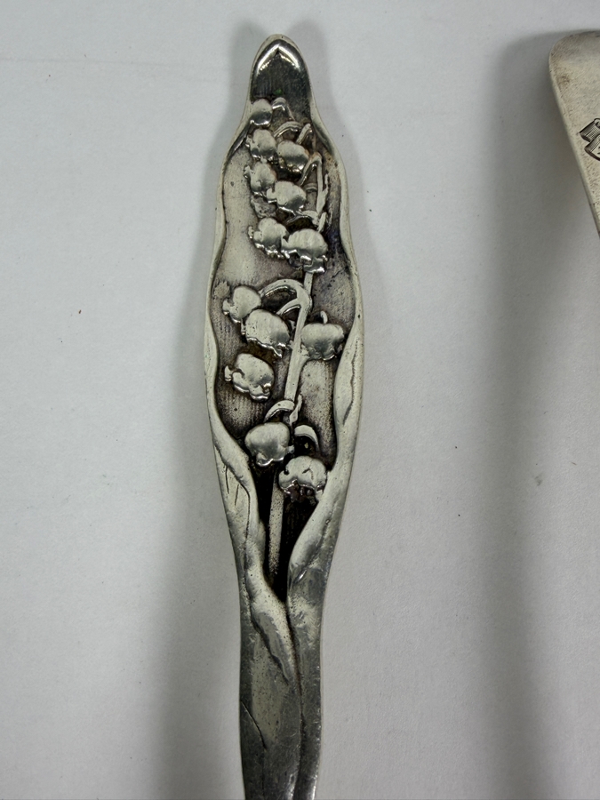 Sterling Silver Serving Spoon And Sterling Silver Fork 9'L 139.7g ($317 Melt Value) [Photo 2]