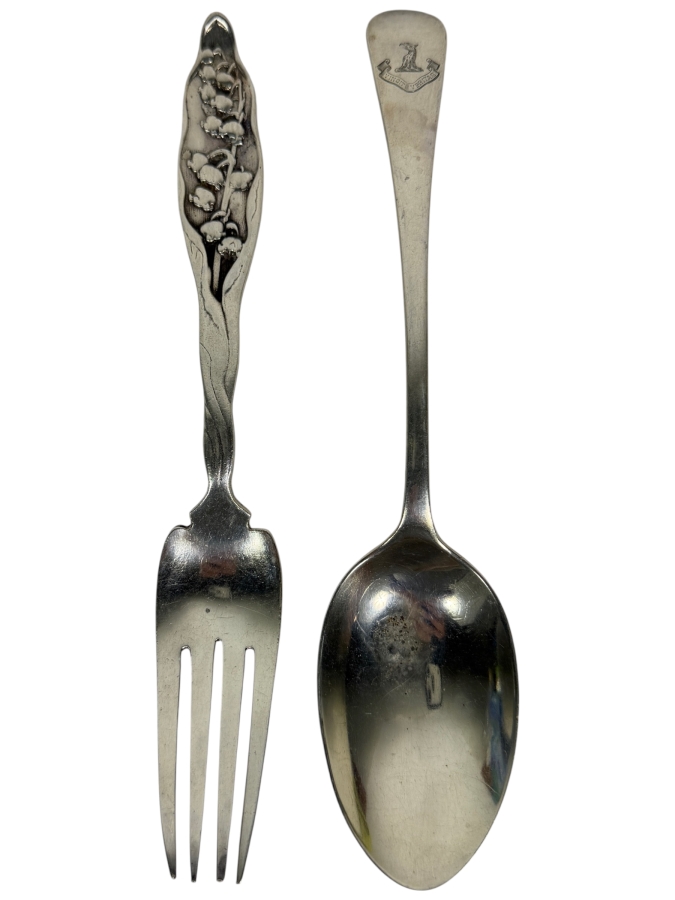 Sterling Silver Serving Spoon And Sterling Silver Fork 9'L 139.7g ($317 Melt Value)