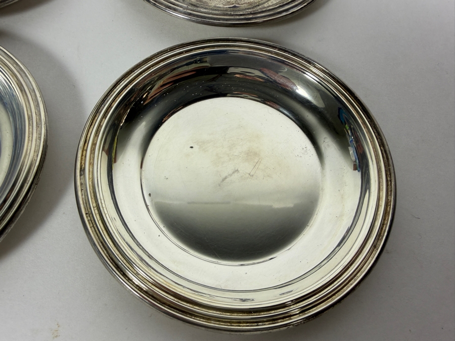 Set Of Four Sterling Silver Coasters 3.25'W 77.9g ($177 Melt Value) [Photo 2]