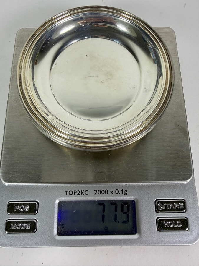 Set Of Four Sterling Silver Coasters 3.25'W 77.9g ($177 Melt Value) [Photo 5]