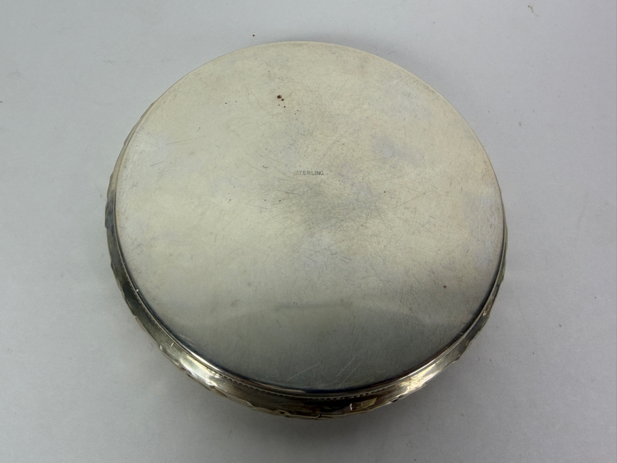 Vintage Sterling Silver Wine Trivet Coaster 4.25'W 69.5g ($158 Melt Value) [Photo 3]