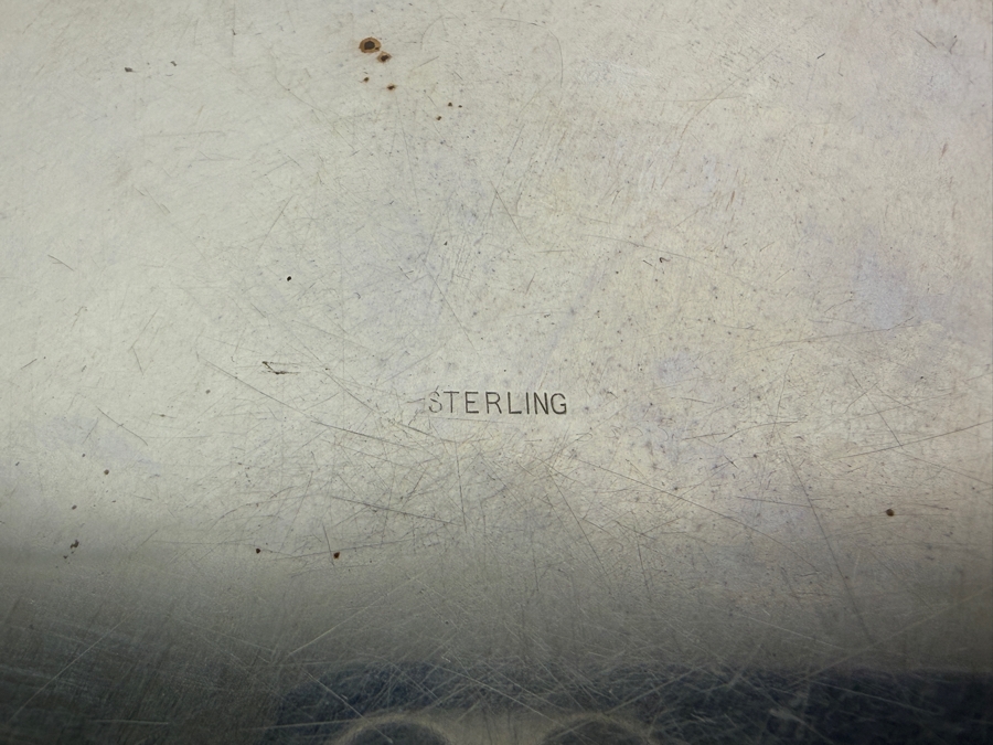 Vintage Sterling Silver Wine Trivet Coaster 4.25'W 69.5g ($158 Melt Value) [Photo 4]