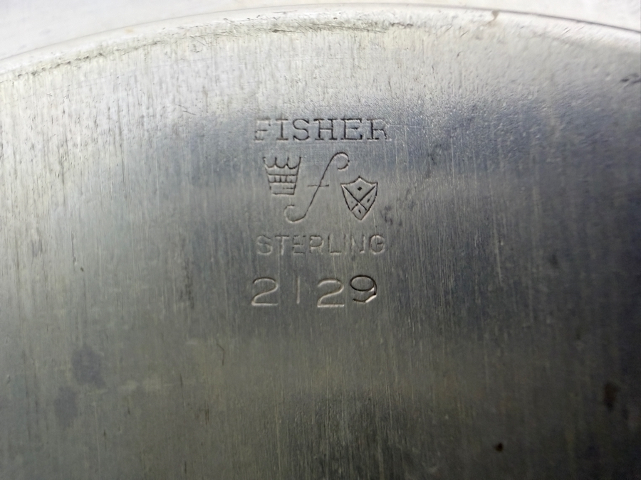 Pair Of Fisher Sterling Silver Reticulated Plates 9.75'W 453g ($1,026 Melt Value) [Photo 5]