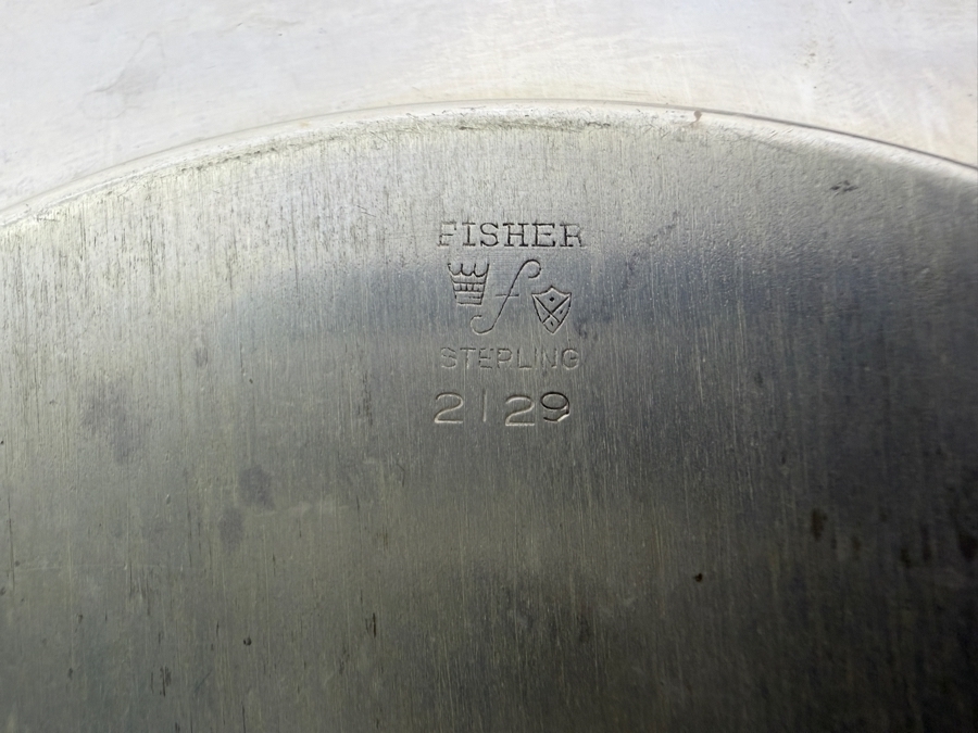 Pair Of Fisher Sterling Silver Reticulated Plates 9.75'W 453g ($1,026 Melt Value) [Photo 6]