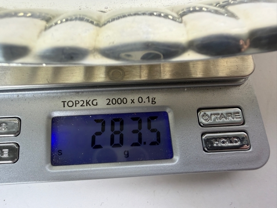 Sterling Silver Reed & Barton Oval Scalloped Edge Bowl Bread Tray 12W X 6.5D X 1.5H 283.5g ($642 Melt Value) [Photo 9]