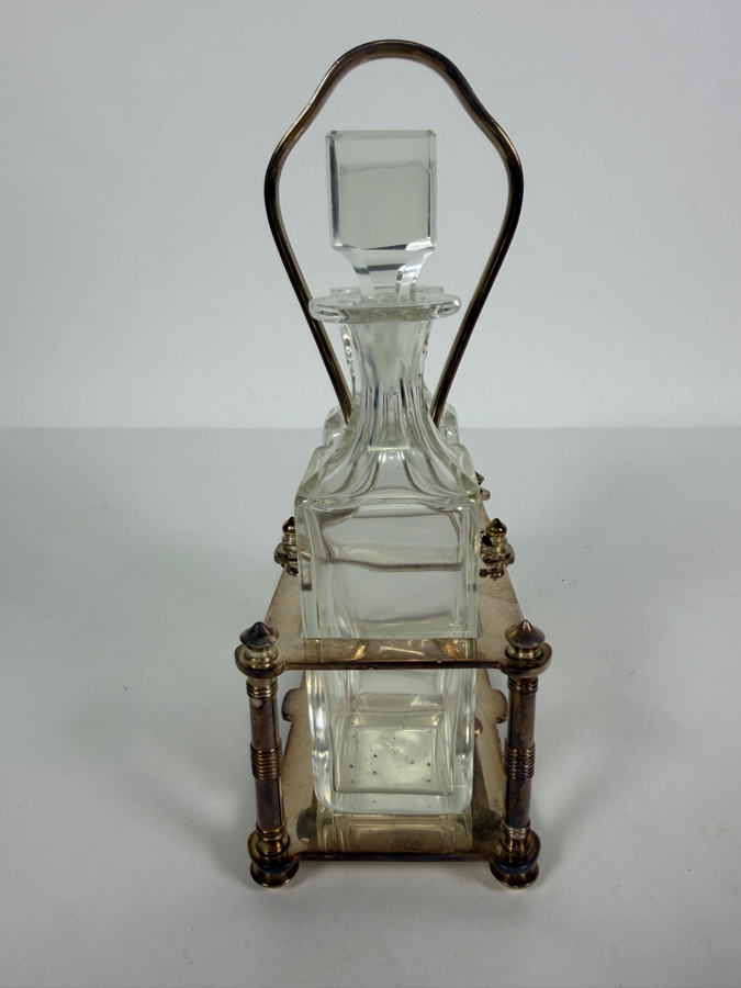 Christofle France Silverplate Cruet Set (One Bottle Has Slight Chip In Rim) 8.5H [Photo 3]