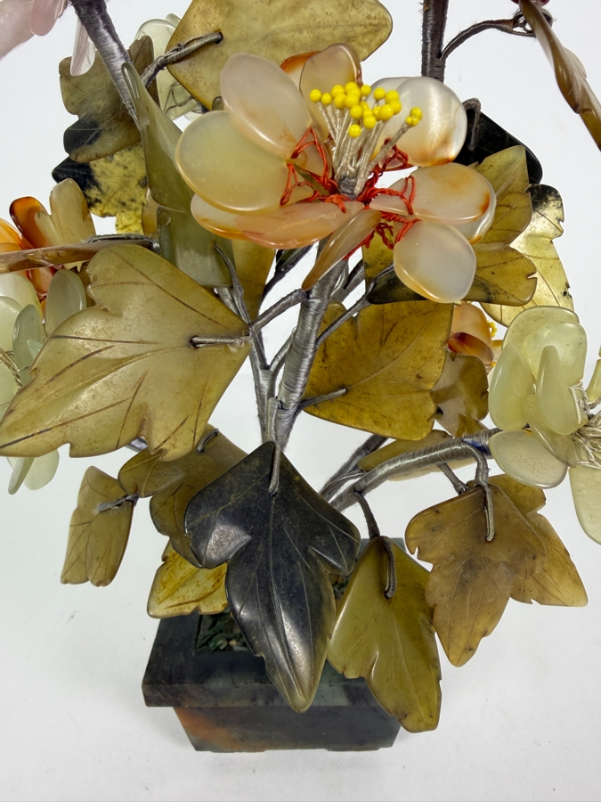 Vintage Chinese Multi-Gemstones Bonsai Tree 9'H [Photo 2]