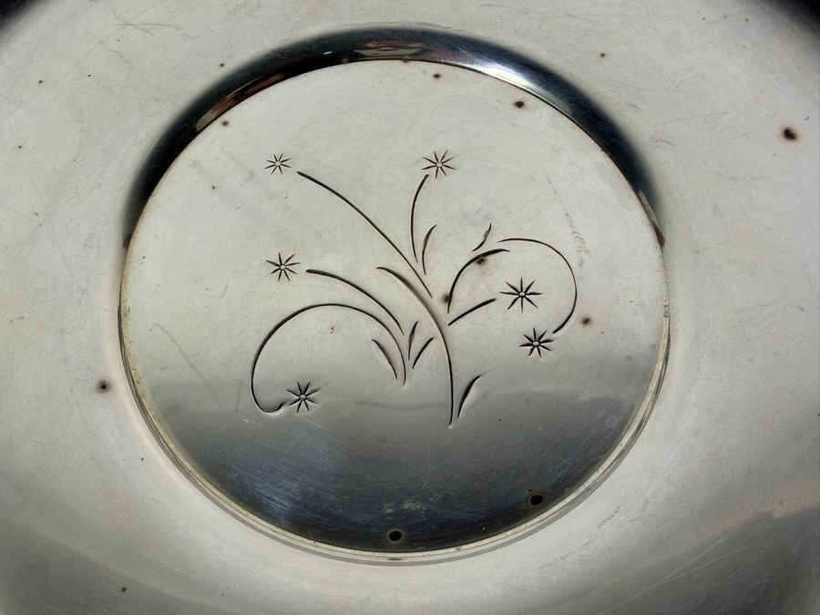 Gorham Sterling Silver Footed Plate 9'W 209.6g ($475 Melt Value) [Photo 2]