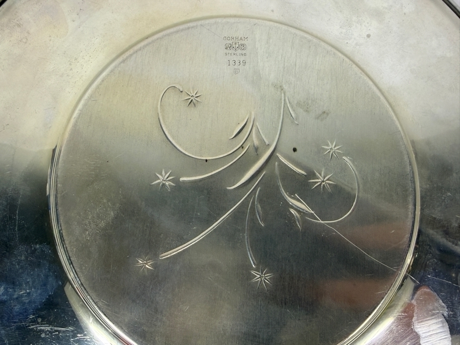 Gorham Sterling Silver Footed Plate 9'W 209.6g ($475 Melt Value) [Photo 4]