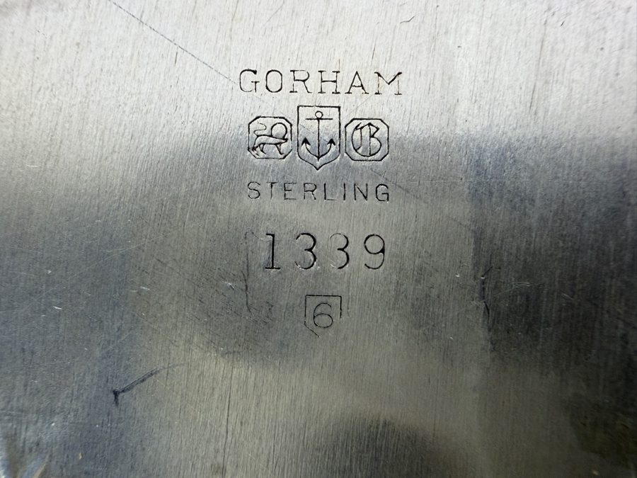 Gorham Sterling Silver Footed Plate 9'W 209.6g ($475 Melt Value) [Photo 5]