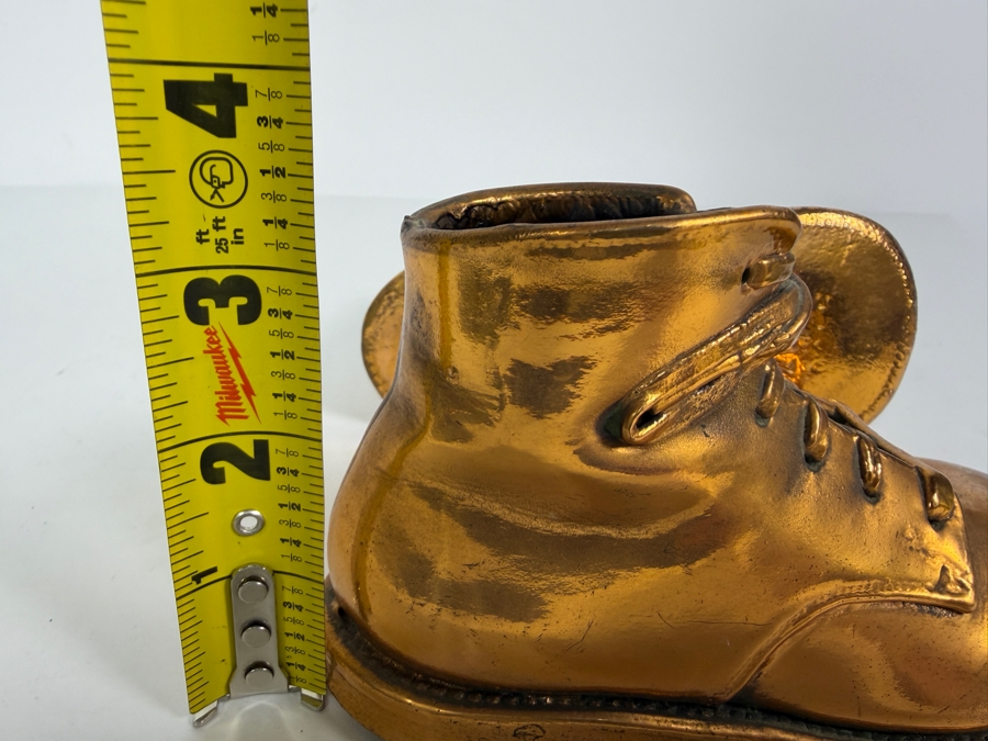 Vintage Bronzed Copper-Dipped Baby Shoes 6'L [Photo 7]