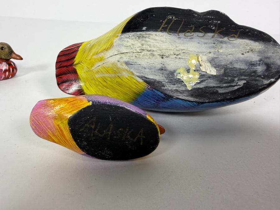 Hand-painted Wooden Duck Figurines From Alaska Largest Is 6' [Photo 7]
