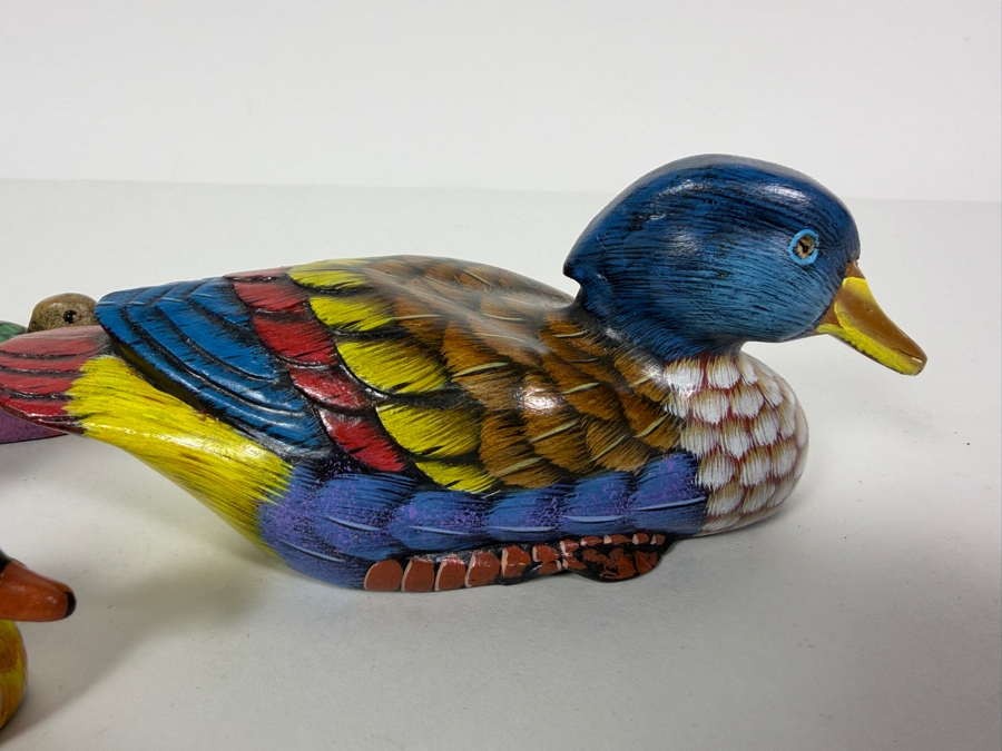 Hand-painted Wooden Duck Figurines From Alaska Largest Is 6' [Photo 2]
