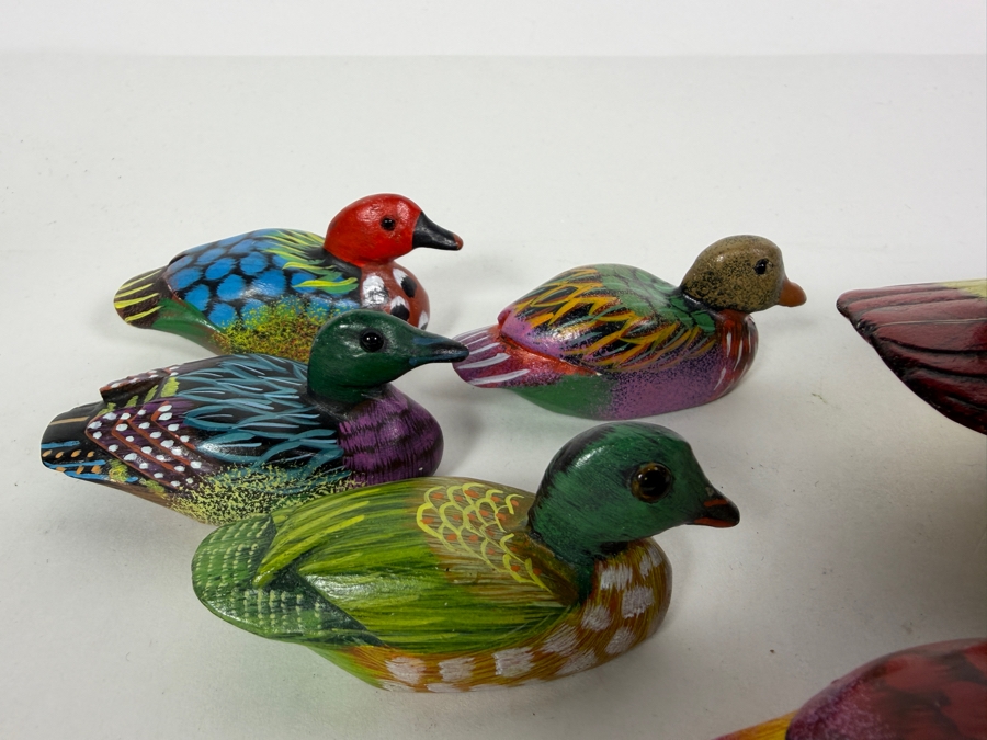 Hand-painted Wooden Duck Figurines From Alaska Largest Is 6' [Photo 4]