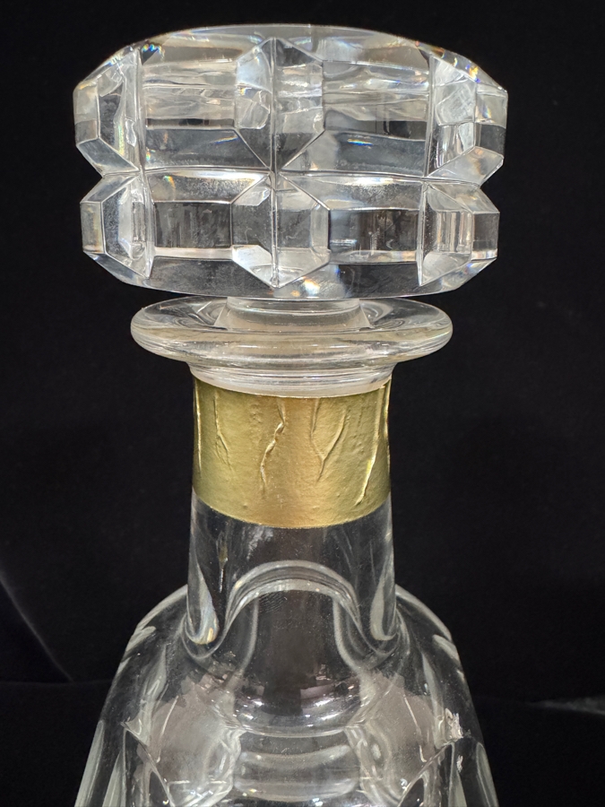 Vintage Courvoisier V.O.C. Brandy Of Napoleon Baccarat Crystal Decanter Bottle With Stopper 9.25'H [Photo 3]
