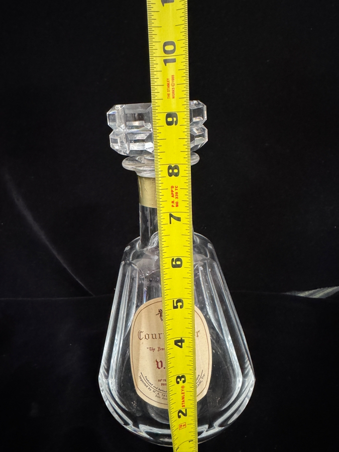 Vintage Courvoisier V.O.C. Brandy Of Napoleon Baccarat Crystal Decanter Bottle With Stopper 9.25'H [Photo 4]
