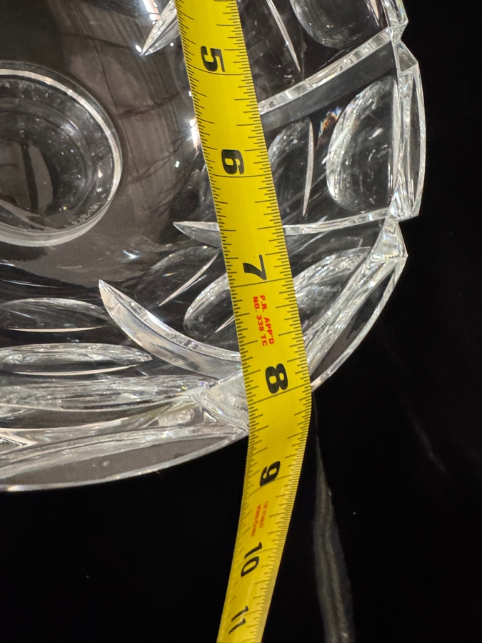 Vintage Simon Gate For Orrefors Sweden Thousand Windows Heavy Cut Crystal Pedestal Centerpiece Bowl 8'W X 5'H [Photo 4]