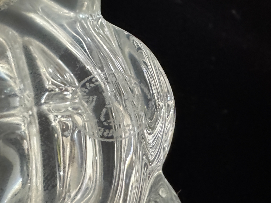 Vintage Signed Baccarat France Clear Lead Crystal Tortoise Turtle Figurine Paperweight 3.5'H X 1.6'H [Photo 5]