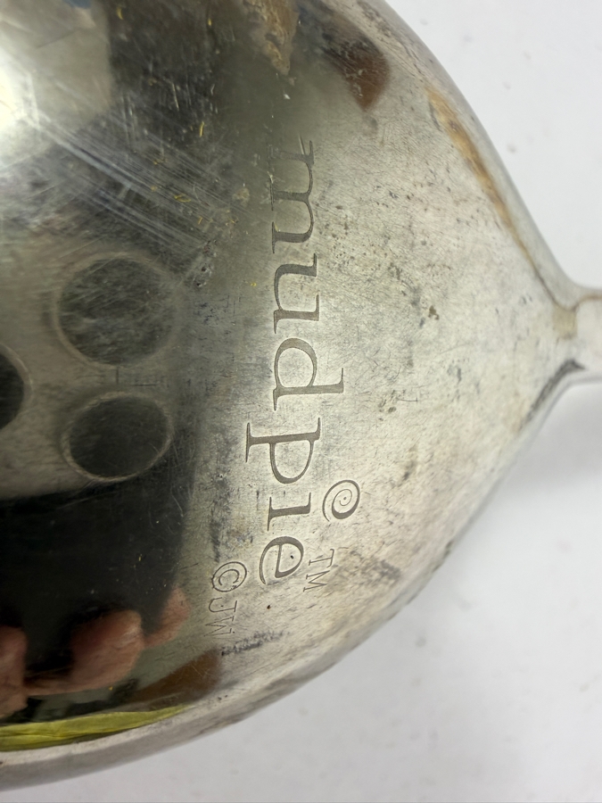 Vintage Mud Pie Stainless Steel Salad Servers With Natural Marlin Spike Seashell Handles 9.5'L [Photo 2]