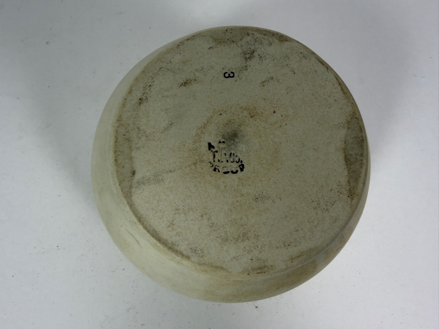 Vintage Thomas Maddock & Sons T.P. Co. Apothecary Acid Proof White Ceramic Mortar And Pestle Set Made In USA [Photo 5]