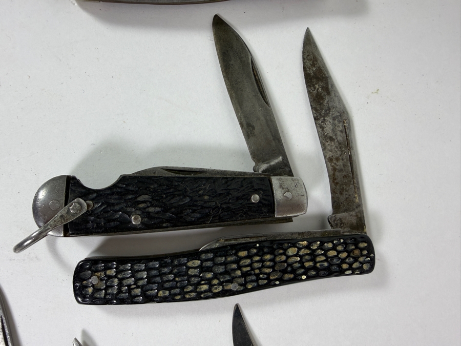 Collection Of Vintage Folding Pocket Knives Including Imperial Ulster And Advertising Multi Tools Made In USA [Photo 5]