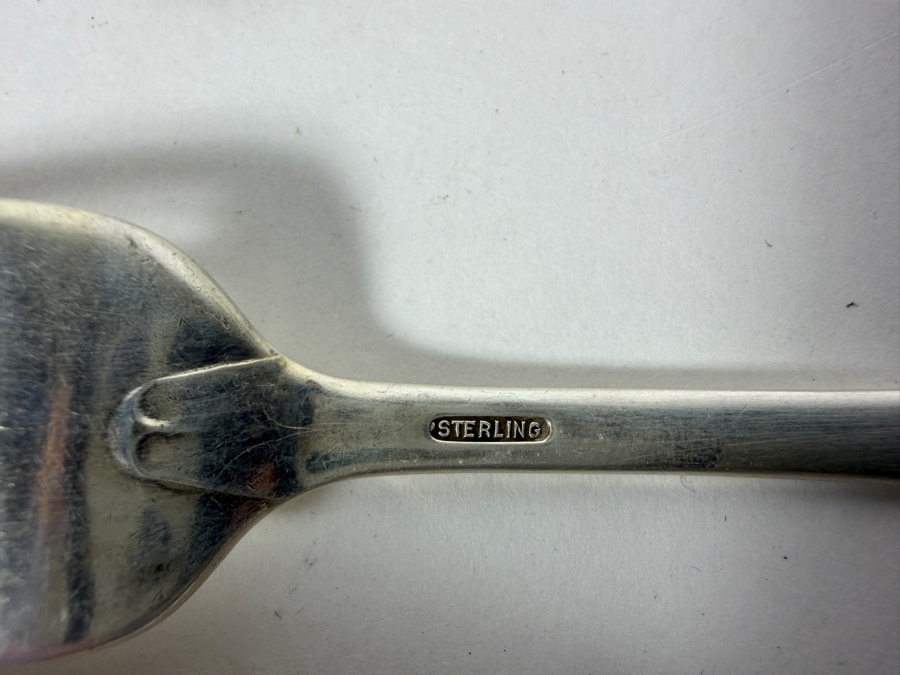 Antique Rogers Lunt Bowlen Treasure Monogrammed .925 Sterling Silver 17 Piece Flatware Set [542.5g Of Sterling] ($1,230 Melt Value - Not Including Knives) [Photo 5]