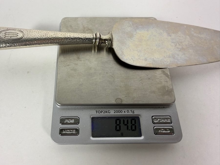 Sterling Silver Handled Pie Cake Server 10'L 84.8g [Photo 5]