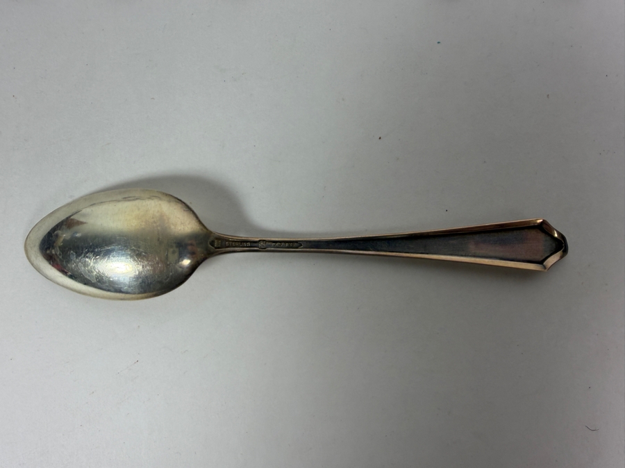 (12) Sterling Silver 5.25'L Spoons [187.3g Of Sterling] ($424 Melt Value) [Photo 3]