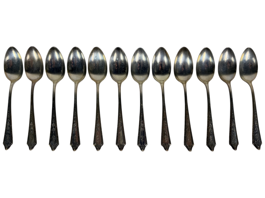 (12) Sterling Silver 5.25'L Spoons [187.3g Of Sterling] ($424 Melt Value)