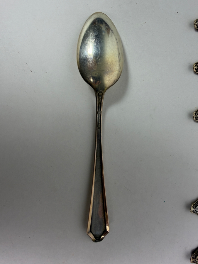 (12) Sterling Silver 5.25'L Spoons [187.3g Of Sterling] ($424 Melt Value) [Photo 6]