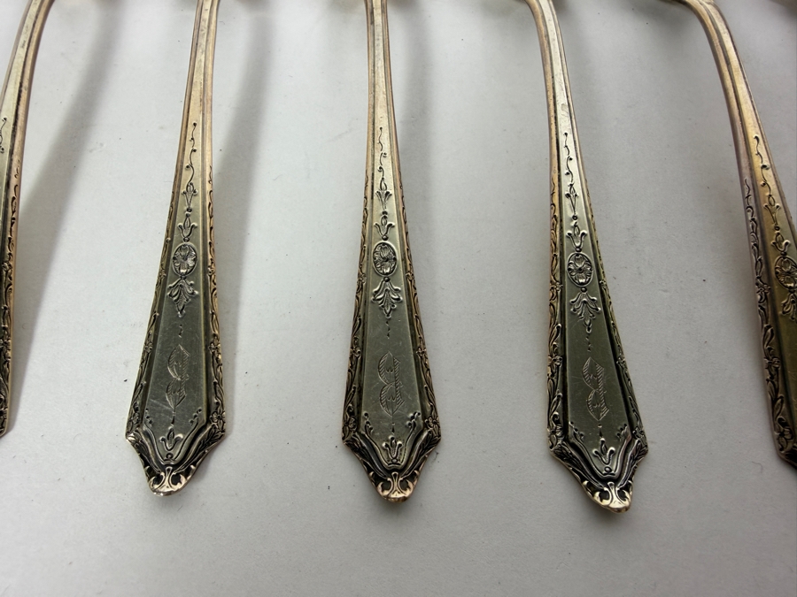 (12) Sterling Silver 5.25'L Spoons [187.3g Of Sterling] ($424 Melt Value) [Photo 2]