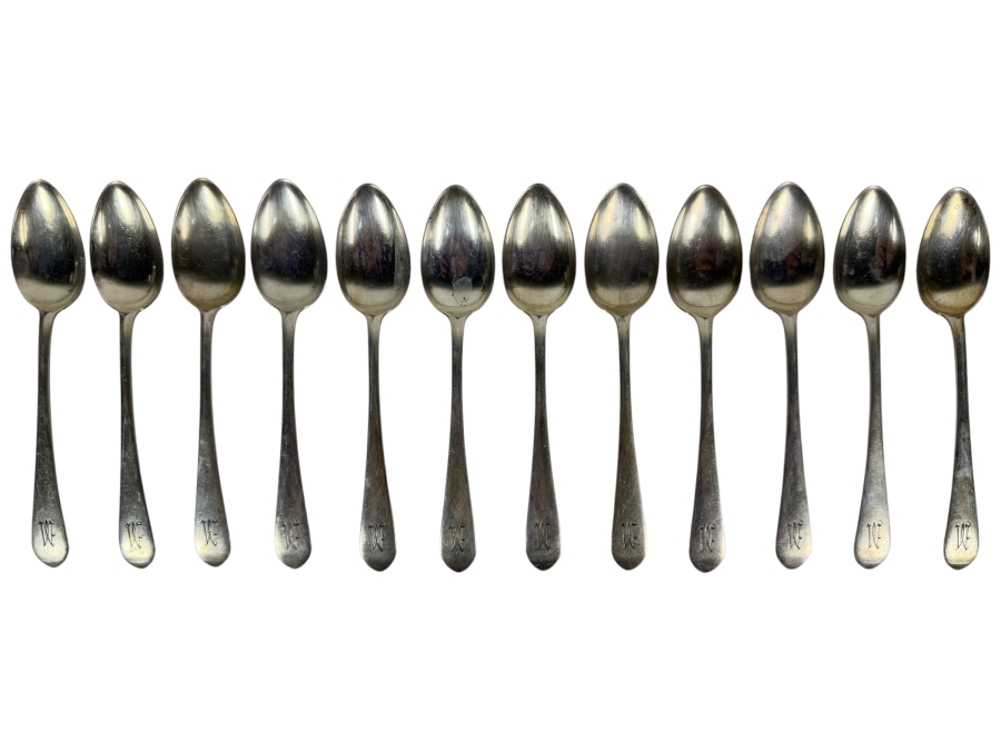 (12) Sterling Silver 5.75'L Spoons [312.1g Of Sterling] ($707 Melt Value)