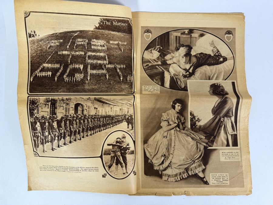 Vintage 1918 Pictorial Gravure Section From the Sunday Chicago Herald and Examiner 'Iowa's Part in the World War' [Photo 6]