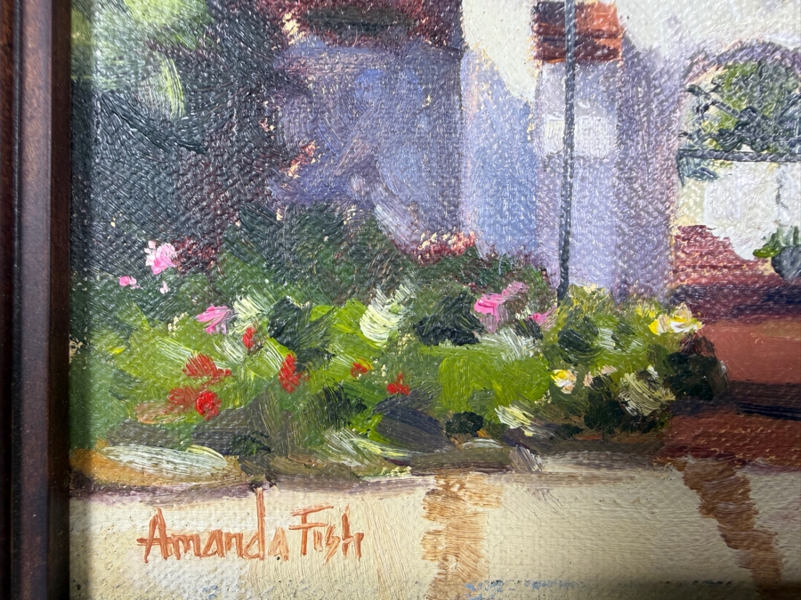 Amanda Fish Original Plein Air Oil Painting Titled 'Afternoon At The Bowers Museum' 8' X 6' Framed 13' X 11' [Photo 4]