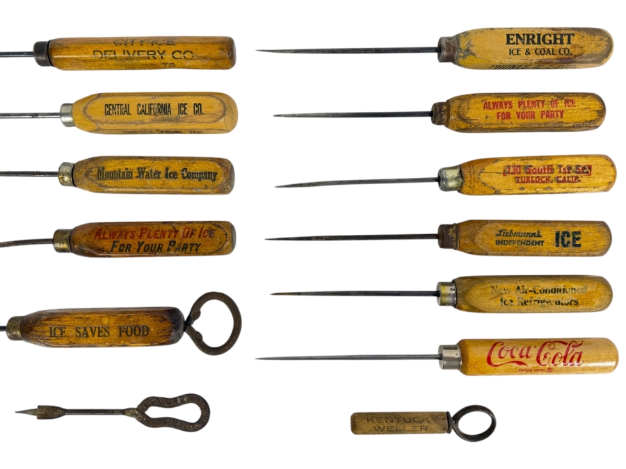 Collection Of Vintage Advertising Ice Picks