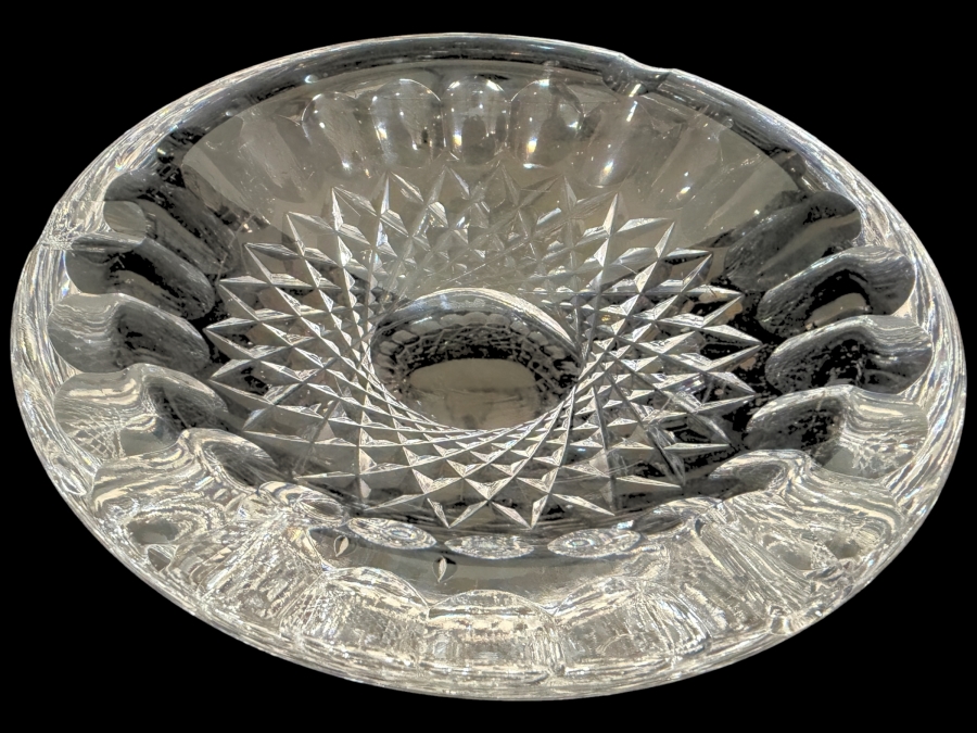 Vintage Waterford Ireland Crystal Cut Ashtray 7W
