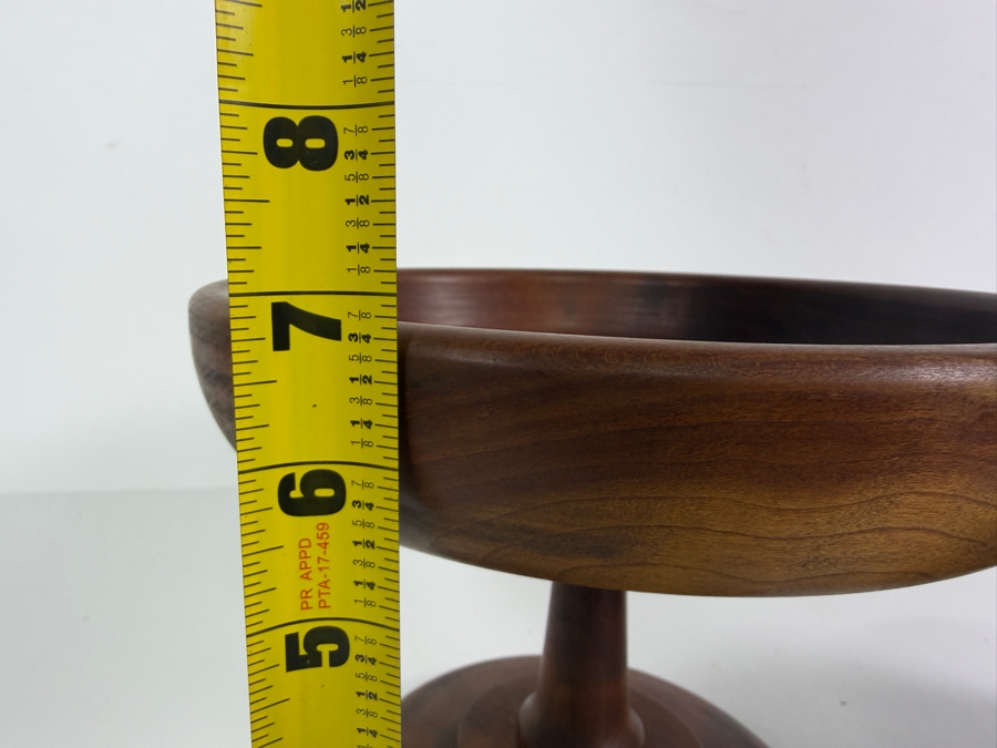 MCM Wooden Footed Pedestal Bowl 6.75H and Rosewood Bowl 3.5H [Photo 9]