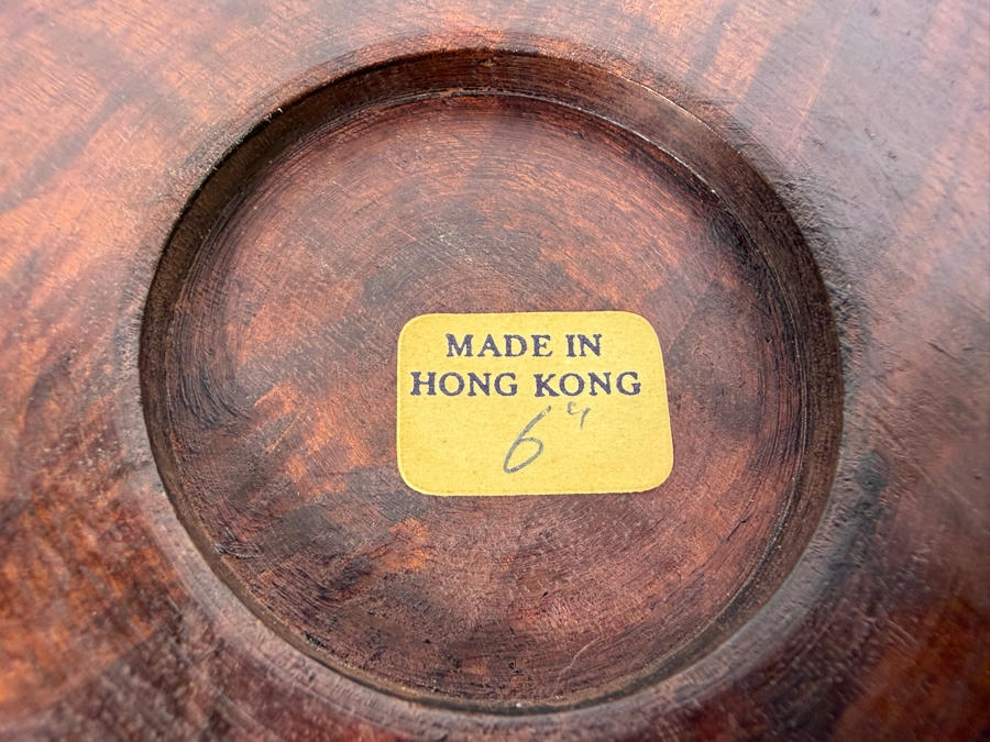 Vintage Chinese Carved Hardwood 6' Vase Stand Made in Hong Kong [Photo 6]