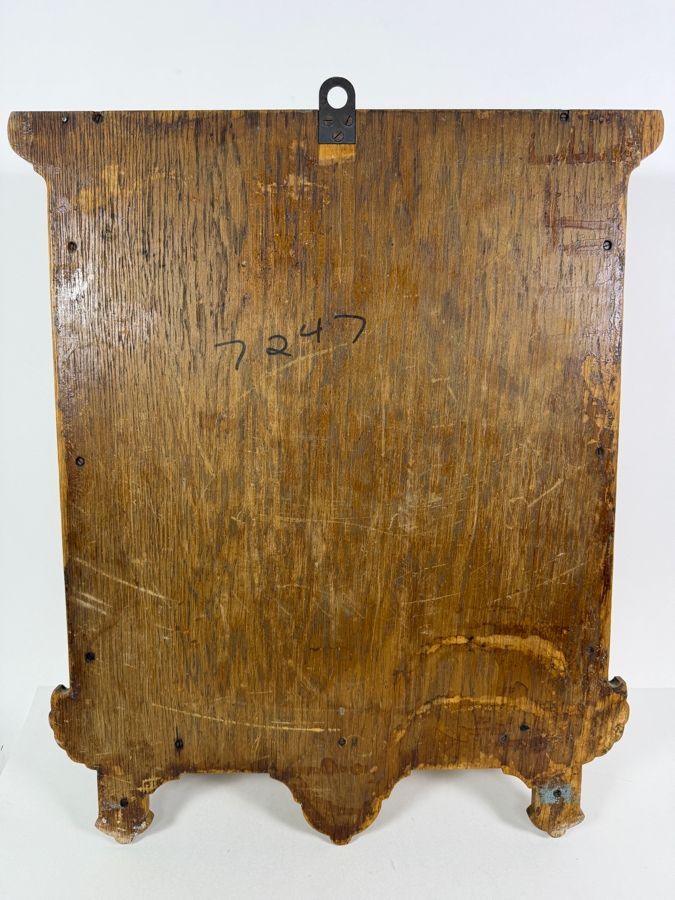Antique Seth Thomas Office No. 5 Wall Clock with Oak Case Working 19W X 5.5D X 23H [Photo 6]