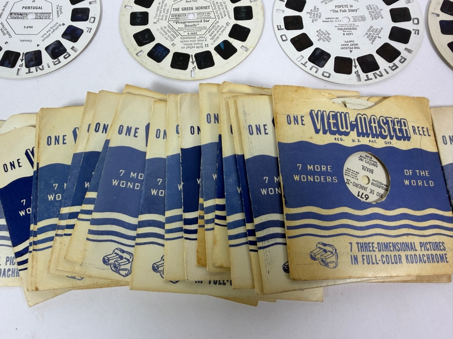 Pair of Sawyer's View-Master Reel Viewers with Approximately 48 View-Master Reels - See Photos [Photo 11]