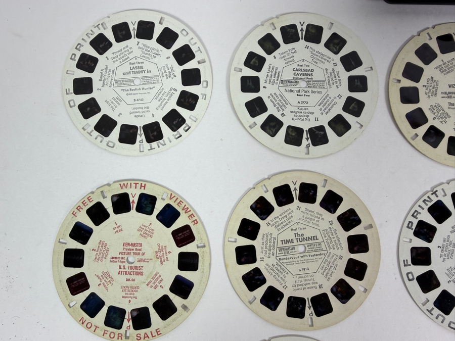 Pair of Sawyer's View-Master Reel Viewers with Approximately 48 View-Master Reels - See Photos [Photo 3]
