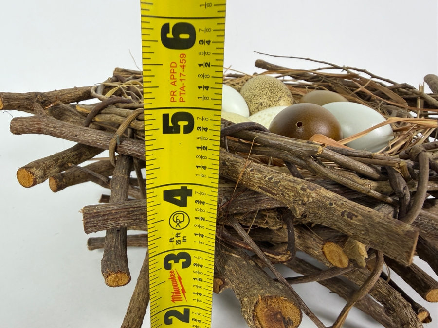 Decorative Twig Bird Nest With Eggs 14W X 5H [Photo 7]