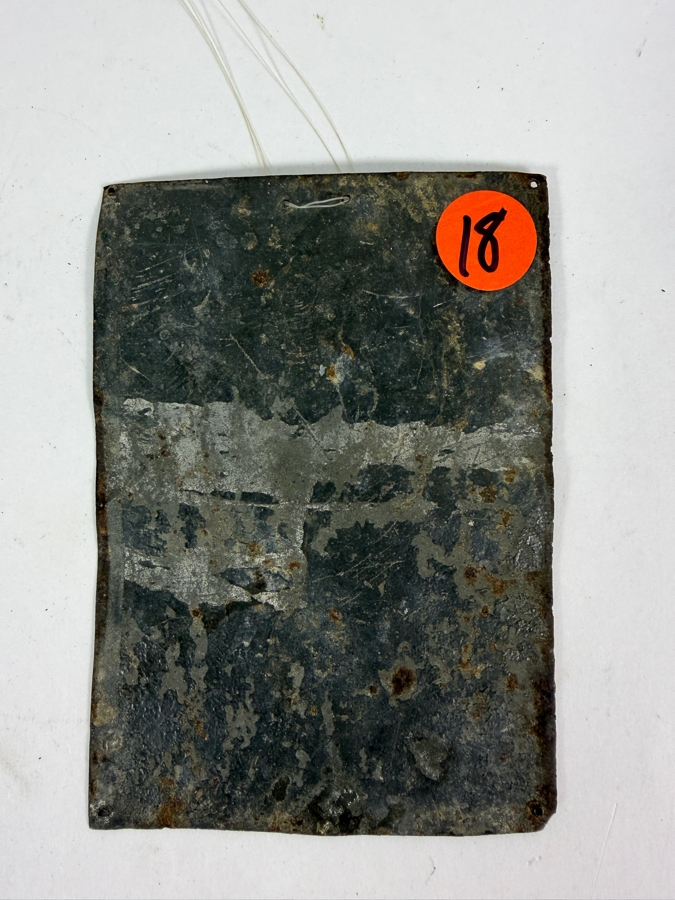 Antique 19th Century Original Mexican Retablo Painting On Tin Depicting Our Lady Of Sorrows, The Virgin Mary 3.5 X 5 [Photo 7]