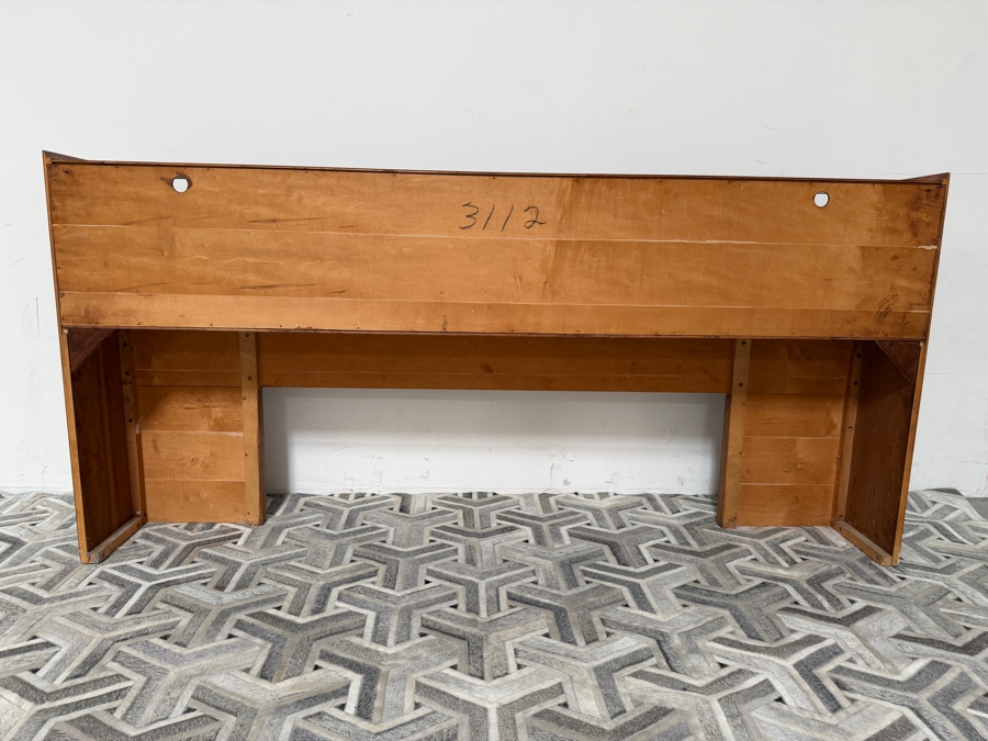 Mid-Century Modern Headboard With Sliding Doors And Three Drawers By Cavalier Corporation Chattanooga, TN 78.5W X 11D X 38H [Photo 8]