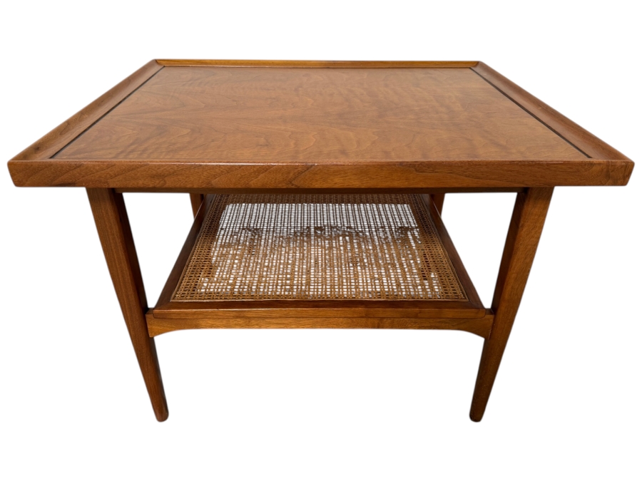 Mid-Century Modern Walnut Drexel Declaration End Table Designed by Kipp Stewart 27 X 22 X 20H